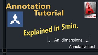 Autocad  Annotation tutorial annotative text and annotative dimensions [upl. by Dnomar]