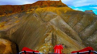 Dirt Biking Razorback Ridges Slot Canyons and Hill Climbs Caineville Utah Shorter version [upl. by Ainud710]