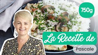 Recette des escalopes de poulet à la crème et champignons  750g [upl. by Horter]