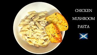 Creamy Mushroom Chicken Pasta  Easy Pasta Recipe  Chicken amp Mushroom Penne Pasta [upl. by Anitsenre]