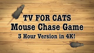 TV for Cats  MOUSE CHASE GAME  3 Hours in 4K [upl. by Alvarez]