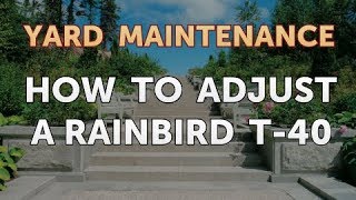 How to Adjust a RainBird T40 [upl. by Jabon745]