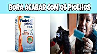 APLICANDO LOÇÃO PARA PARALIZAR OS PIOLHOS E LENDEAS MATA EM 10 MINUTOS PIOLETAL PERMETRINA [upl. by Nueormahc]