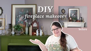 I Gave My Fireplace a Makeover Moody Vintage Charm on a Budget [upl. by Hawker854]