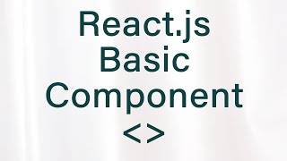 Basic React Component Example [upl. by Sorilda]