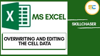 How to Overwrite and edit the cell content   MSExcel  SKILLCHASER [upl. by Tnert466]