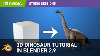 How to Create A 3D Dinosaur in Blender 29 w Shutter Authority  NVIDIA Studio Session [upl. by Iaht47]