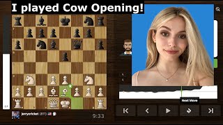 I Played Anna Cramlings Cow Opening AND WON [upl. by Esnofla]