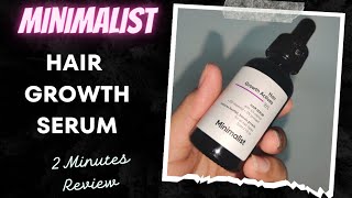 Minimalist Hair Growth Actives Hair Serum Review ✅ l Control Hairfall Boost Growth 📈 [upl. by Euphemie]