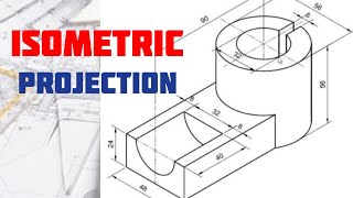 ISOMETRIC DRAWING IN  Technical drawing  Engineering drawing [upl. by Cusack]