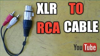 How to make XLR to RCA Cable [upl. by Neelrahc]