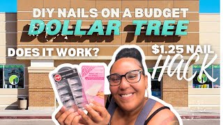 DIY 125 DOLLAR TREE GEL X NAIL HACK  DOES IT WORK  HOW LONG DOES IT LAST  NO ACRYLIC NEEDED [upl. by Neelyak]