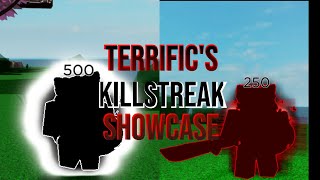 Killstreak ShowcaseALL PHASESTerrifics Slap Battles OUTDATED [upl. by Aenet]