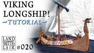 Crafting a Viking Longship tutorial for Tabletop RPG Wargaming [upl. by Enileda]