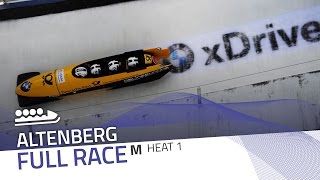 Altenberg  BMW IBSF World Cup 20162017  4Man Bobsleigh Heat 1  IBSF Official [upl. by Ettelloc]