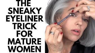 THE SNEAKY EYELINER TRICK FOR MATURE WOMEN  Nikol Johnson [upl. by Enier509]