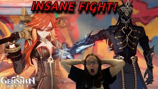 CAPITANO VS MAVUIKA  50 Archon Quest Act 2 FULL REACTION  Genshin Impact [upl. by Cicily]