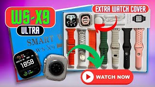 WSX9 Ultra Smart Watch  📲📞 075 555 5881  22 Inch Display  FREE Tempered  07 Straps  Review [upl. by Hawkie]