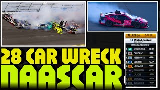 Record NASCAR crash sees 28 cars collide  Pile up at Talladega Superspeedway [upl. by Viki]