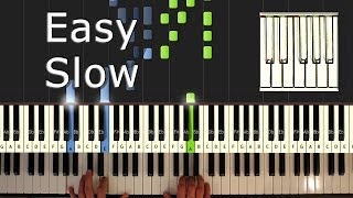 Yiruma  River Flows In You  SLOW  Piano Tutorial Easy  How to Play synthesia [upl. by Tedmund47]