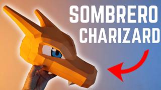 Cómo hacer un SOMBRERO de CHARIZARD con CARTULINAS de colores  Momuscraft [upl. by Eelam]