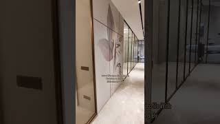 newdesignaluminiumdoor profileglassofficedoor rosegold interiordesignslimeprofile openable [upl. by Dabney75]