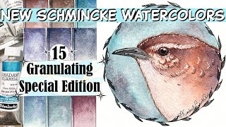 15 NEW SCHMINCKE GRANULATING WATERCOLORS 2020 Special Edition Review  How To Mix Your Own [upl. by Atikam]