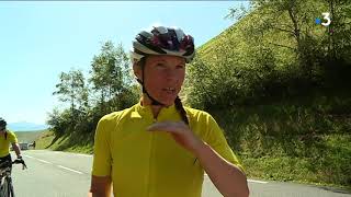 Tour de France  pour encourager la pratique des amatrices de vélo réalisent létape du Portet [upl. by Crystie]