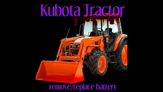 Kubota Tractor  Removing  Replacing Battery [upl. by Adnoral]