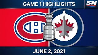 NHL Game Highlights  Canadiens vs Jets Game 1  Jun 2 2021 [upl. by Bilbe]