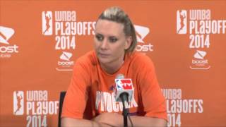 Postgame Taurasi and Taylor  Aug 29 2014 [upl. by Oinotnanauj781]