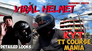 KYT TT Course unboxing  detailed look  quick review  helm review  viral helmet  matte black [upl. by Kendall]