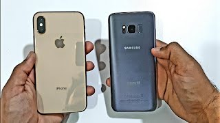 iPhone XS vs Samsung Galaxy S8  Speed Test [upl. by Revolc]