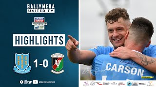 Match Highlights I Ballymena United 10 Glentoran [upl. by Elleval]