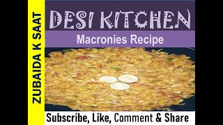 Macronies Recipe  Vegetable Macronies Recipe [upl. by Alasdair427]