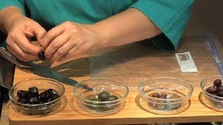 How to Remove an Olive Pit  Tomato Salads amp Other Recipes [upl. by Annid]