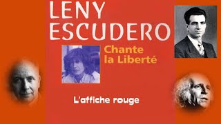 Leny Escudero  Laffiche rouge 1998 Hommage à Missak Manouchian et aux 23 morts pour la France [upl. by Dionis]