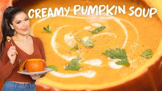 CREAMY ROASTED PUMPKIN SOUP FROM SCRATCH [upl. by Maurilla]