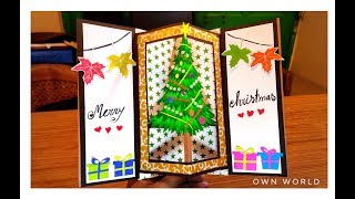 3D Christmas Pop Up Card  How to make a 3D Pop Up Christmas Greeting Card DIY Tutorial [upl. by Pros]