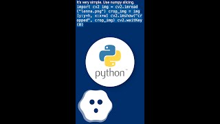 How to crop an image in OpenCV using Python shorts [upl. by Eisaj495]