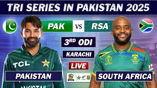 PAKISTAN vs SOUTH AFRICA 3rd ODI MATCH LIVE COMMENTARY  PAK vs SA TRI SERIES MATCH LIVE  PAK 35 OV [upl. by Avin]