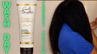 Carols Daughter Goddess Strength Fortifying Shampoo Review  WASH DAY [upl. by Acessej]