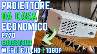 CINEMA IN CASA recensione proiettore CROSSTOUR P770 WiFi Full HD 1080p [upl. by Buehler]