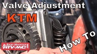 How To Adjust the Valves on a KTM Motorcycle [upl. by Ahseel820]