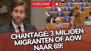 Bizarre chantage 3 miljoen migranten of AOWleeftijd naar 69 Freek Jansen wil debat [upl. by Purvis]