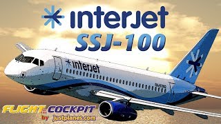 In the Cockpit of the SUKHOI SUPERJET with INTERJET [upl. by Ahseele]