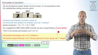 Combinatoriek  permutaties en faculteiten  WiskundeAcademie [upl. by Saitam]