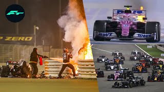 MILAGRO en el ACCIDENTE de GROSJEAN  RESUMEN CARRERA GP BAHREIN F1 2020 [upl. by Garvy170]