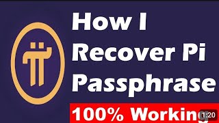 pi Passphrase Recover  pi New wallet create [upl. by Naltiak861]