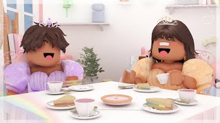 The Kids Surprised us with a TEA PARTY  Bloxburg Family Roleplay [upl. by Ahsino]